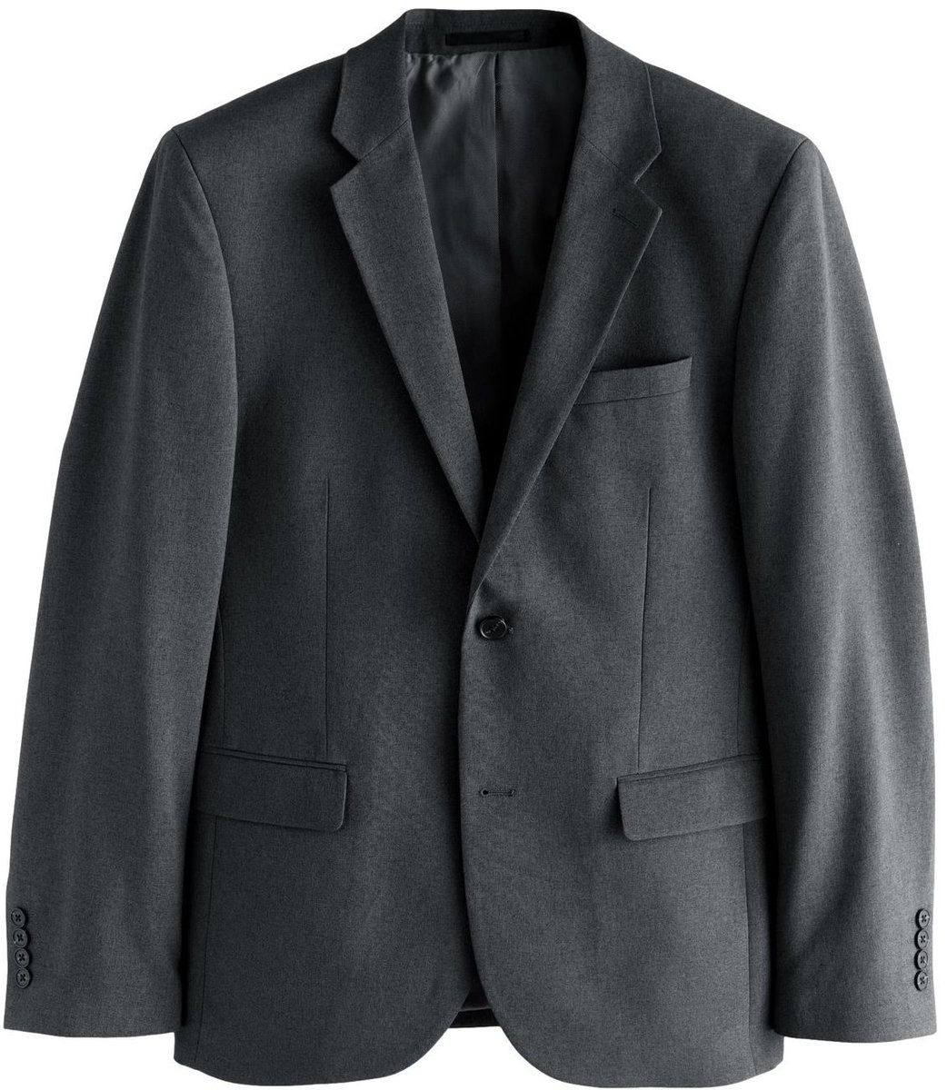 Next - Heren - Slim Fit - Must-have kostuum: colbert - Long - Grijs