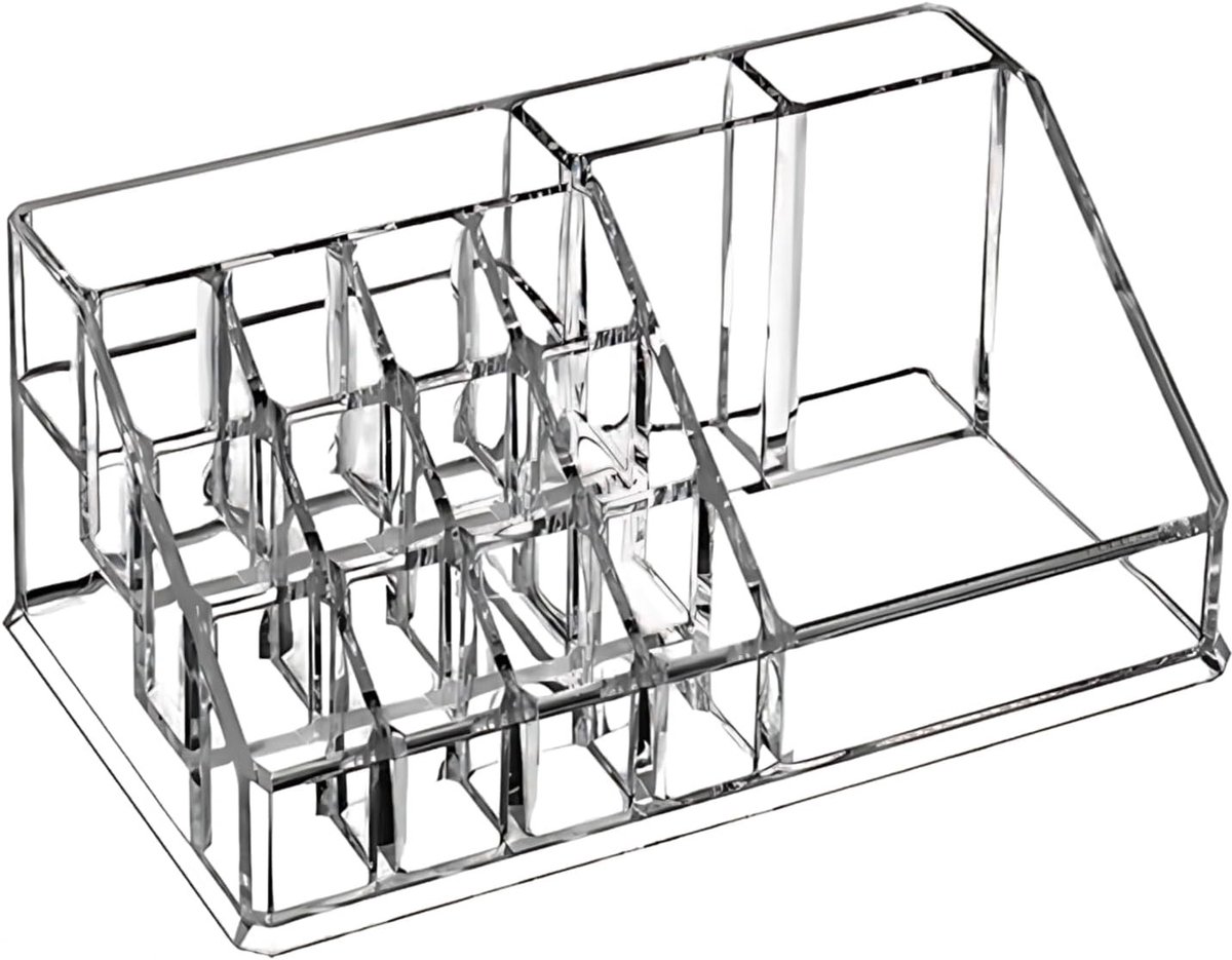 Gelaagde Make-up Organizer met Multi-Pockets voor Lipgloss, Nagellak en Lippenstift, Ideaal voor Make-up Tafel en Schoonheidssalon