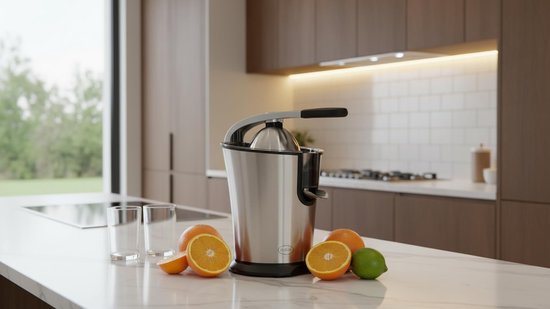 SnelShoppen - RGV sapcentrifuge elektrisch 120 W - Citruspers van roestvrij staal - Perfect voor versgeperste sap in keuken, feest, camping en tuin — afbeelding 4