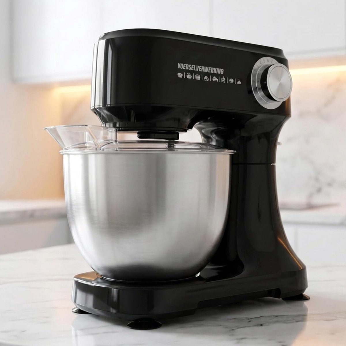 RWB® Mixer met Mengkom - Keuken Mixer - Mix Machine - Zwart - 44 x 25 x 35 cm