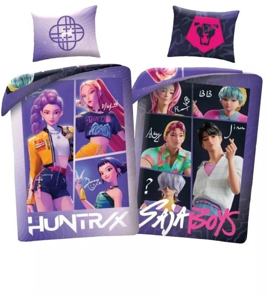 Dekbedovertrek met K-pop Demon Hunters artwork en de Saja Boys.