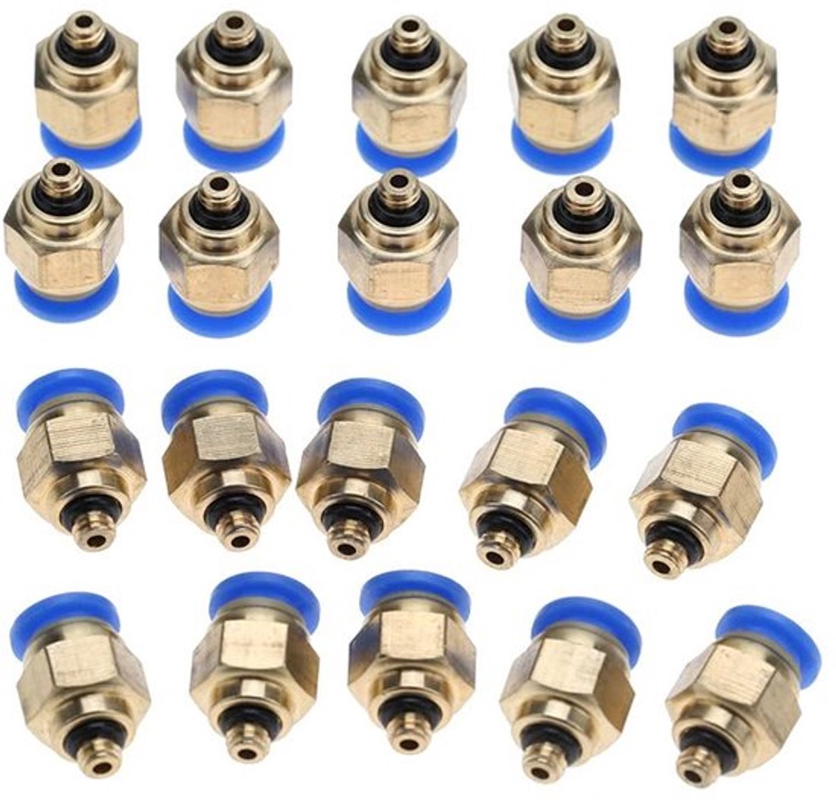 Snelle Fitting Hoge Druk - Pneumatische Connector - Duw Om Aan Te Sluiten - Mannelijke Draaddraad - Hoogwaardig Metaal - Duurzaam Gebruik