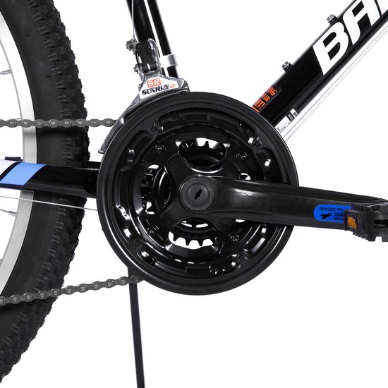 HILAND Mountainbike 26 Inch - MTB voor Heren en Dames - 18 Versnellingen - Staal - V-brakes - Zwart van Hiland — afbeelding 5