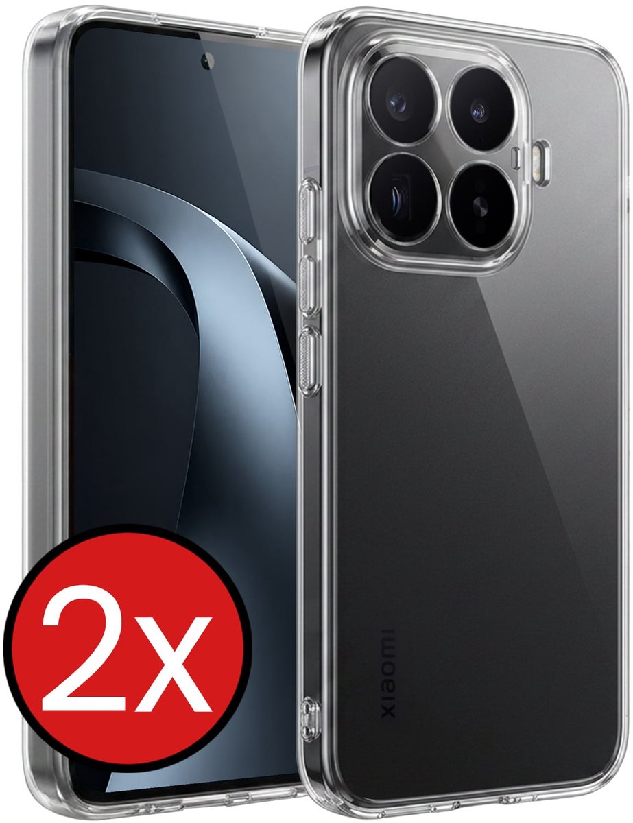 Hoesje - 2 Stuks - Geschikt voor Xiaomi 17T - Sterk & Shockproof - Telefoonhoes - Back Cover - Case Siliconen - Telefoon Hoes - Transparant