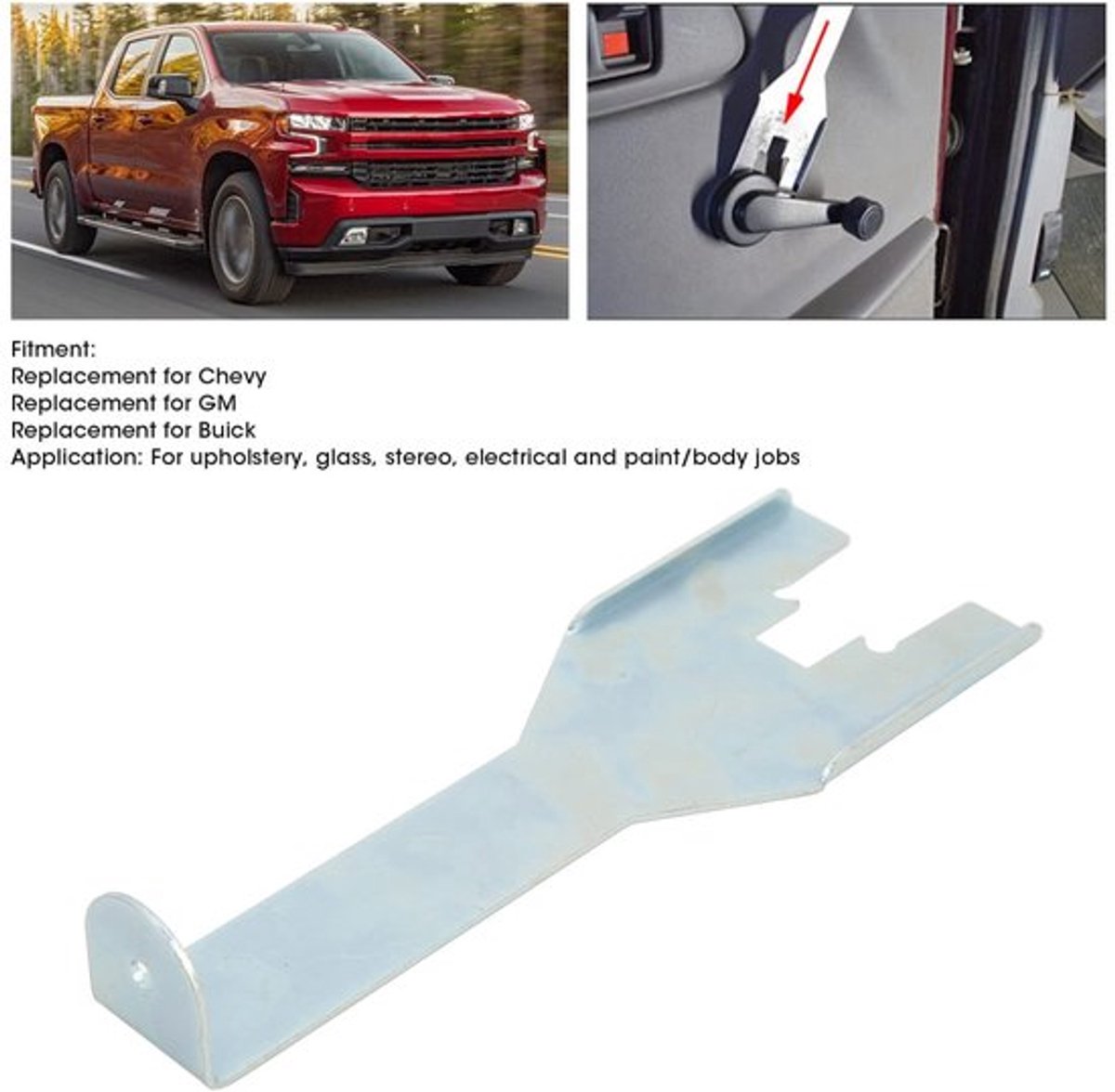 Raamkruk met slot - Hoogwaardig IJzermateriaal - Eenvoudig te gebruiken - Vervanging voor Chevy/GM - Duurzaam - Lange levensduur - Raamkrukverwijderaar