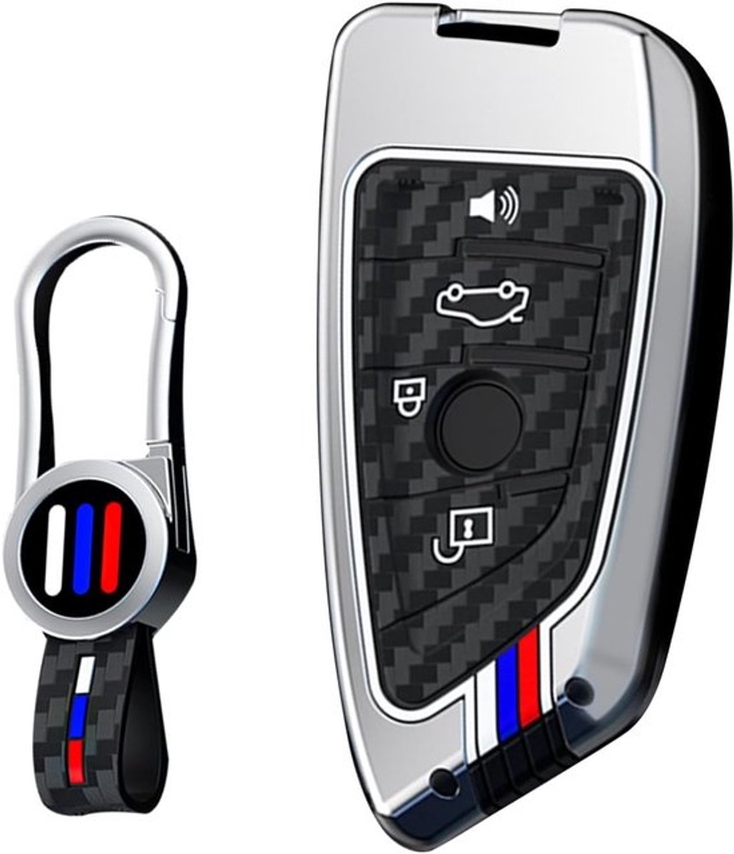 Beschermende sleutelhoes voor BMW 2, 3, 5, 6, X1, X2, X3, X4, X5, X6, X7, Z4 - Sleutelbehuizing van zinklegering, duurzaam en stijlvol, autoaccessoire voor sleutelbescherming