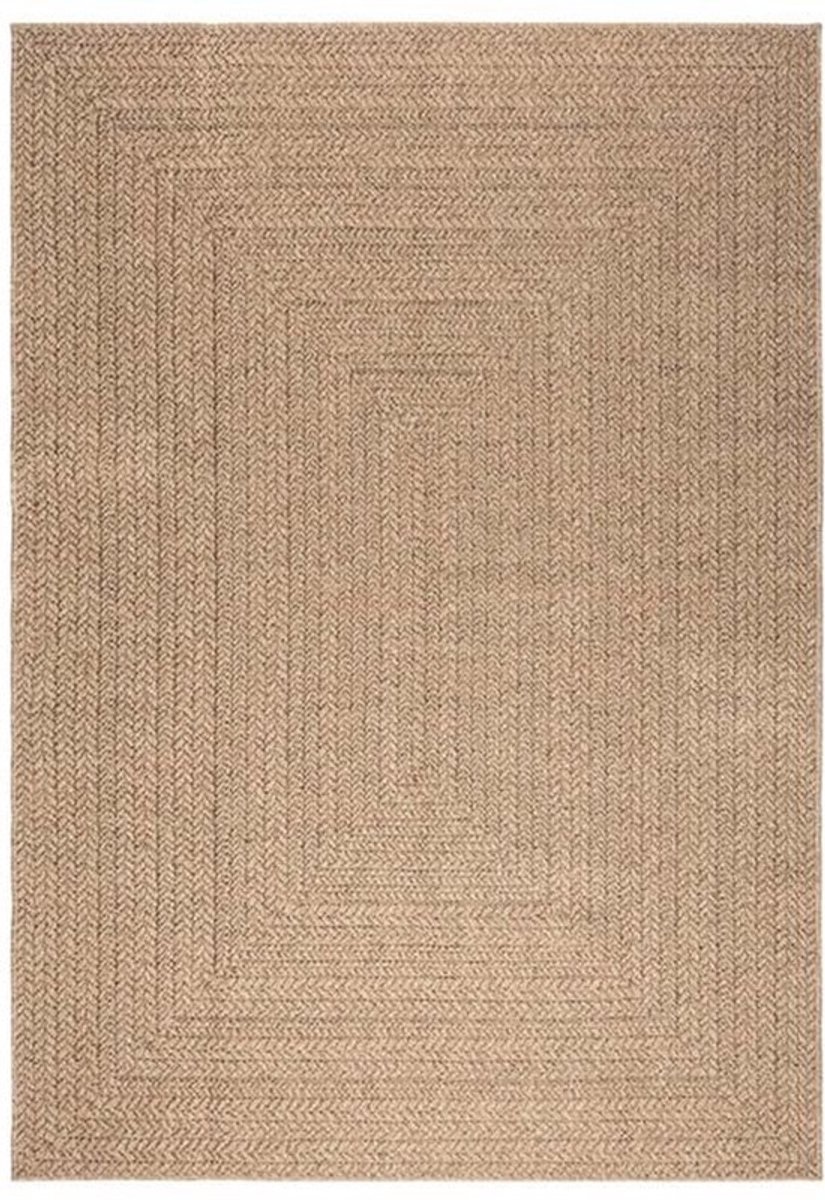 Vloerkleed Jute Kleden Tapijt Vloermat Vloerbedekking – Rustiek Beige – Onregelmatige Vorm