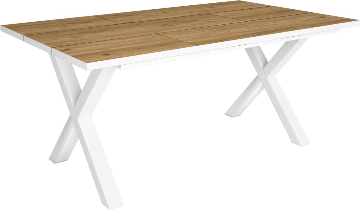 Eetkamertafel 170x90x75cm - Massief Hout, Rechthoek en 4-6 personen - Voor Eetkamer, Woonkamer en Kantoor