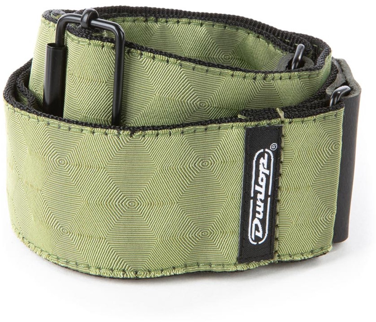 Dunlop D6710 Hexagon Echo Olijf Jacquard Gitaarband