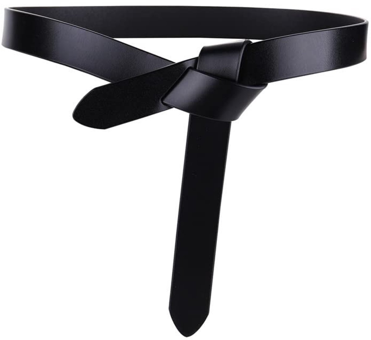 Dailygoods - Damesriem Geknoopt van Rundleer - Elastische Tailleriem voor Jurken en Jassen