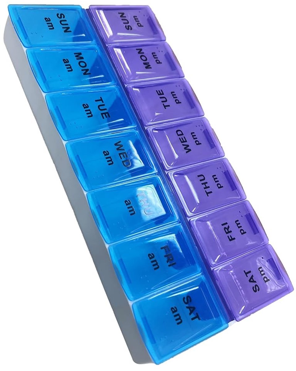 Dailygoods - UK Pillendoosje Organizer voor Medicijnen - 7 Dagen AM/PM Reistabletten Case