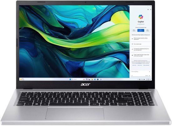 Acer Aspire Go 15″ laptop Intel Core tot i7, 32GB RAM, 1TB SSD, WUXGA scherm, WiFi 6, USB-C, lange batterijduur
