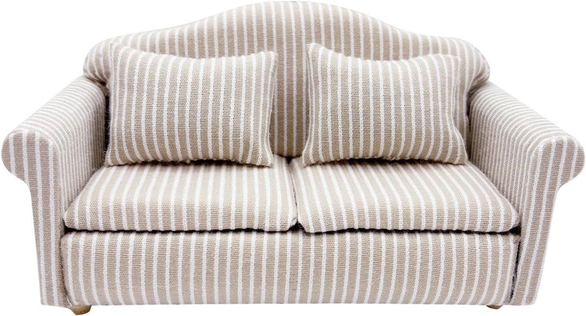 Miniatuur Bank voor Poppenhuis - Houten Meubels en Accessoires voor Speelgoed Poppenhuizen