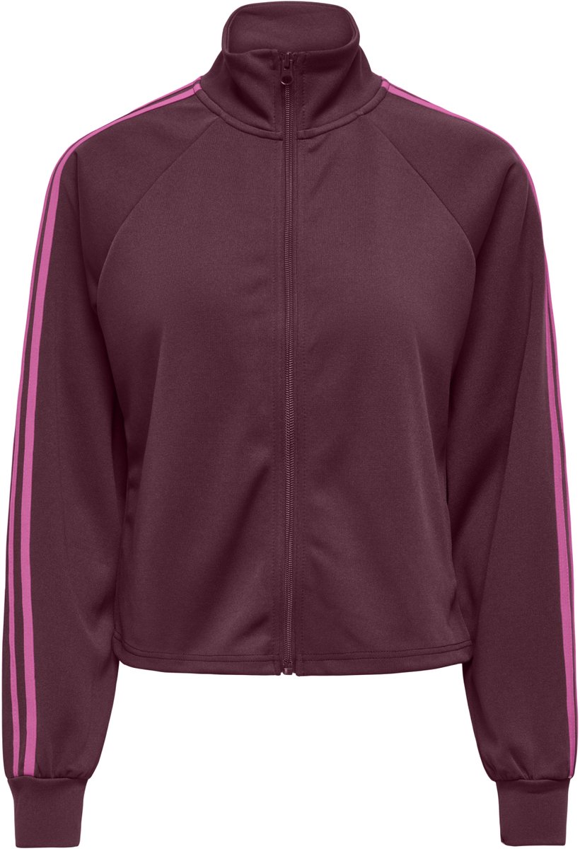 Only Vest Onlcayla Zip Neck Cc Swt 15377160 Fig/nice Stripe Dames Rood