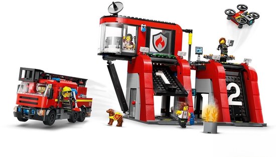 Caserne de pompiers et camion de pompiers LEGO City - 60414