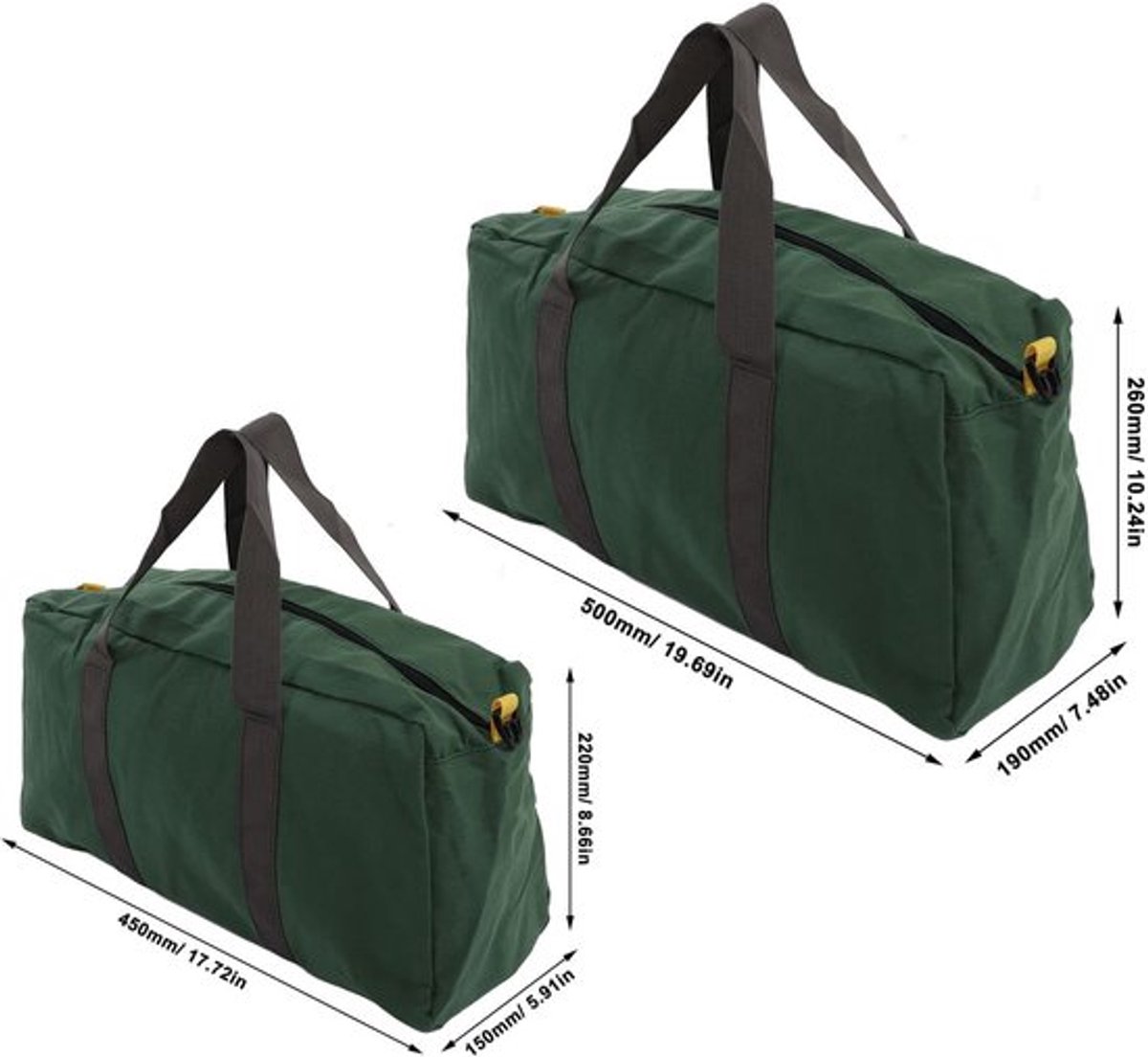 Gereedschapstas Waterdicht - Draagbare Canvas Opbergtas - Hoge Capaciteit - Brede Opening - Slijtvast - Handgereedschapstas 18 inch
