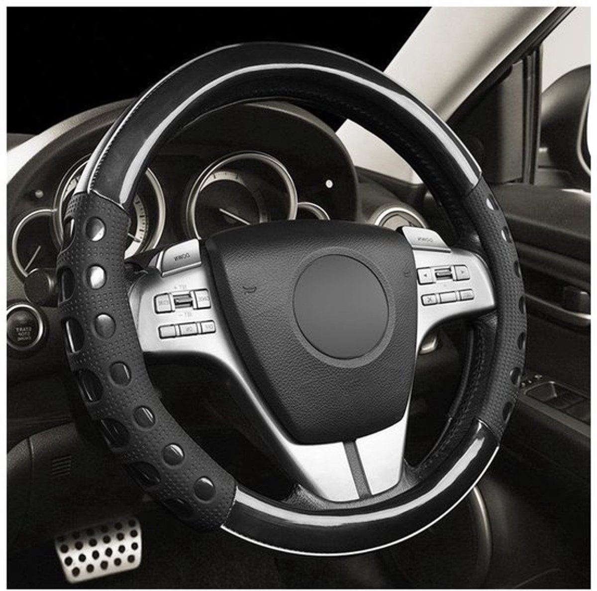 Stuurhoes Antislip - Kunstleren Stuurhoes - Universeel 38 cm - Auto Accessoires Interieur - Verbeterde Grip - Hoogwaardig Materiaal - Stuurwielhoes