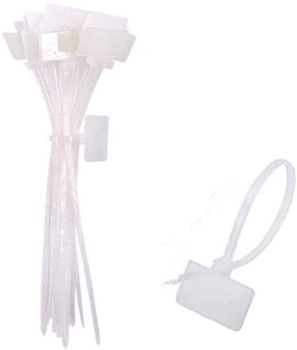 Kabelbinders 250 stuks - Nylon - Zelfsluitend - Kabellabels - Organiseren - UL gecertificeerd - Duurzaam materiaal - Kabelbinders Met Etiketten