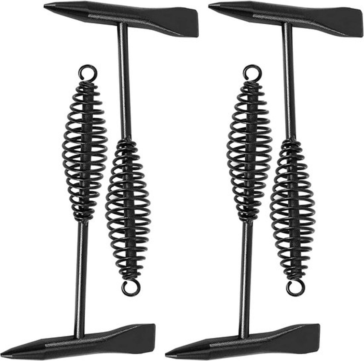 4 lashamers van 10,5 inch (ongeveer 26,7 cm), 250 g, met handgrepen met spiraalveer, lashamers