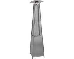 Fornorth Terrasverwarmer Pyramid 13kW gasvermogen, roestvrij staal
