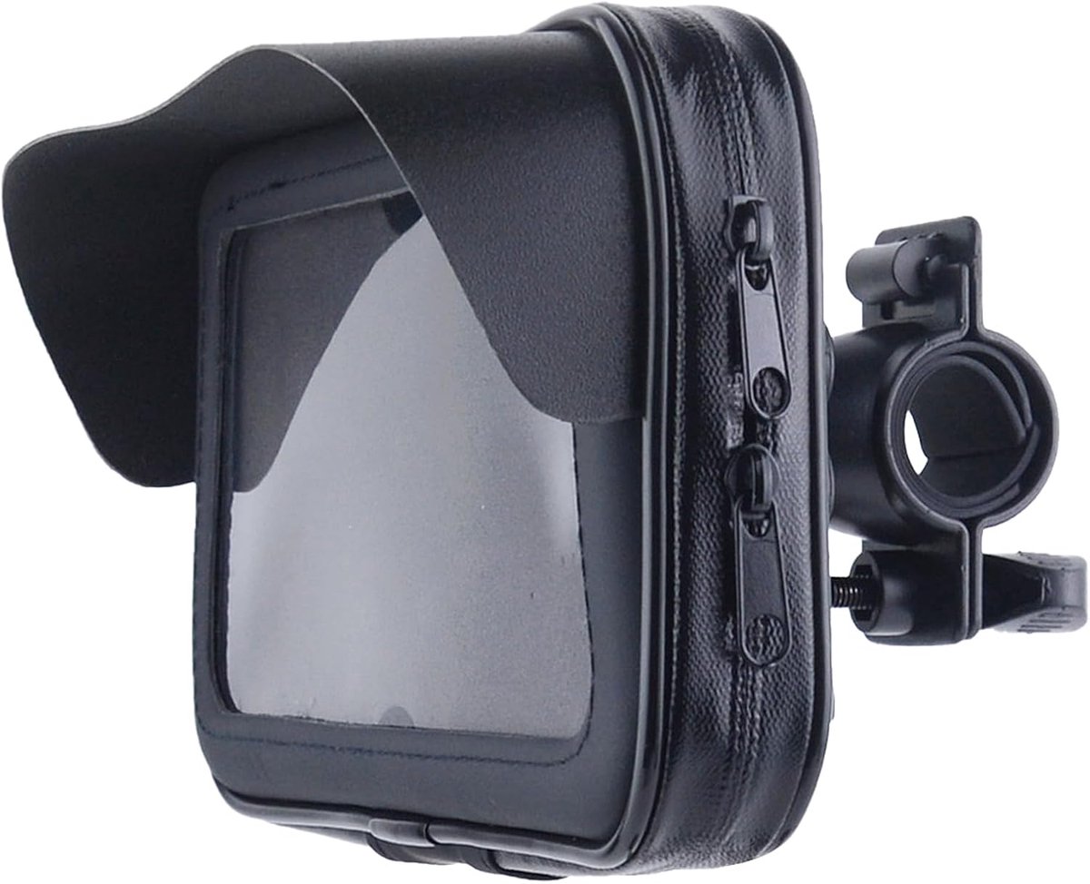 360 Degree Rotating Motorcycle Handlebar Phone Holder with Scooters Mount Holder Motorbike Cellphone Bag