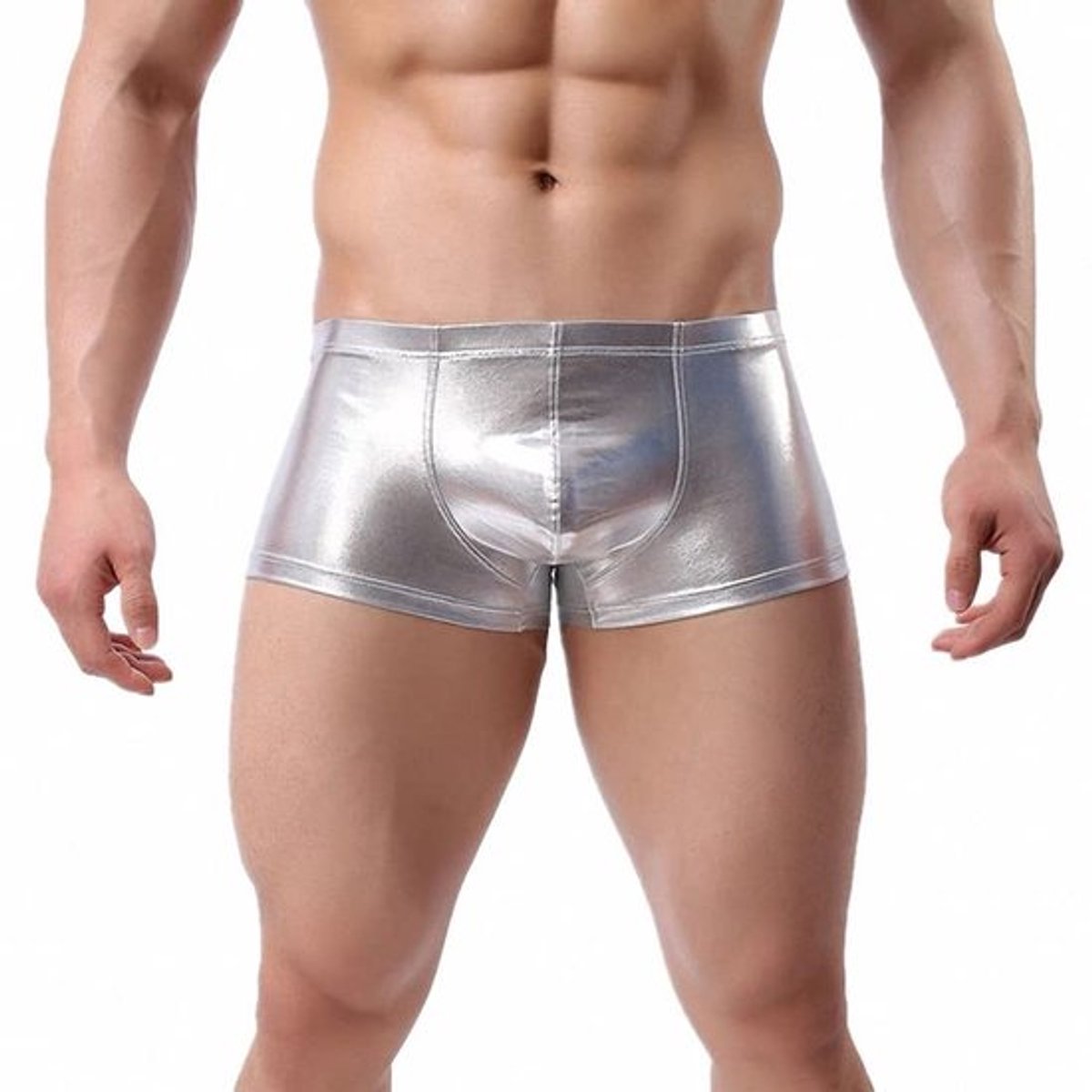 Boxer Ondergoed Sexy - Metallic Shiny - Lage Taille - Elastisch - Nauwsluitend - Lichtgewicht - Ademend