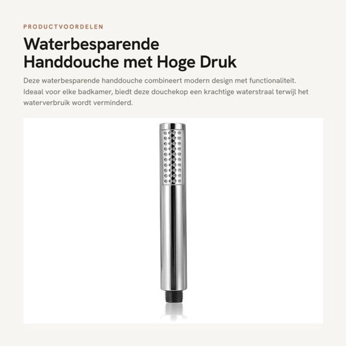 Douchekop waterbesparend hoge druk - Handdouche - Kleine douchekop - Chroom ABS-behuizing - Antikalksproeiers - Innovatieve luchtinjectietechnologie