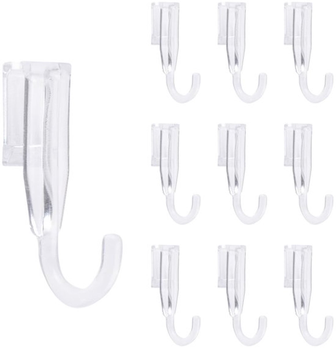 Plastic Haken 10 Stuks - Douche Haakjes - Badkamer Opslag - Kunststof Haak - Loofah Spons Haak - Ruimte Organisatie - Douchehaak