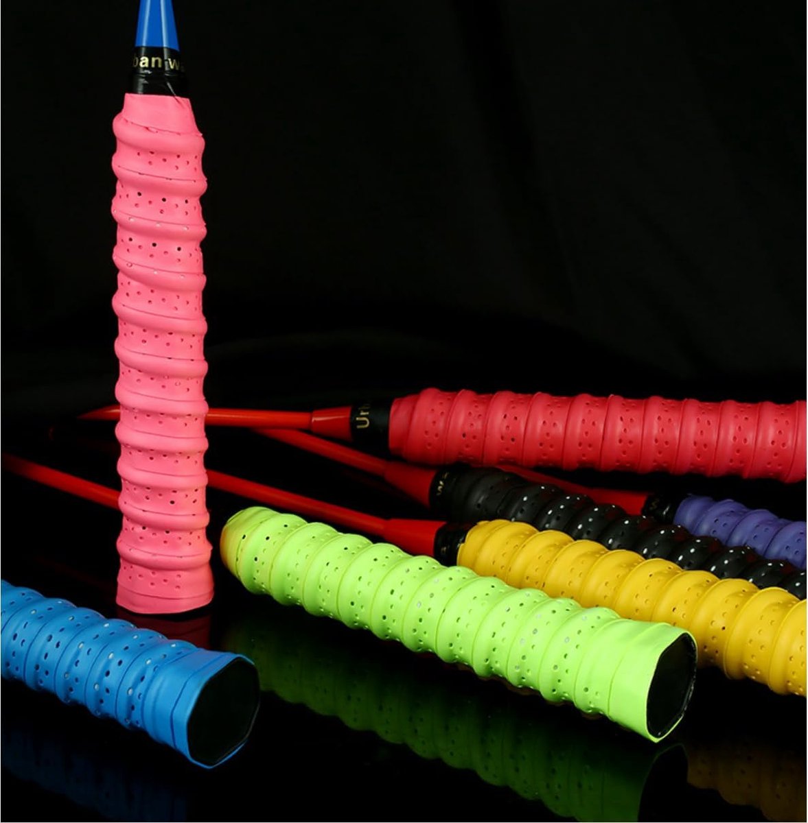 SnelShoppen - Set van 20 Racket Grips, Vervangende Grip Tape voor Tennis, Badminton, Squash, Hockey, Padel, Pickleball, Non-Slip en Absorberend, Multi