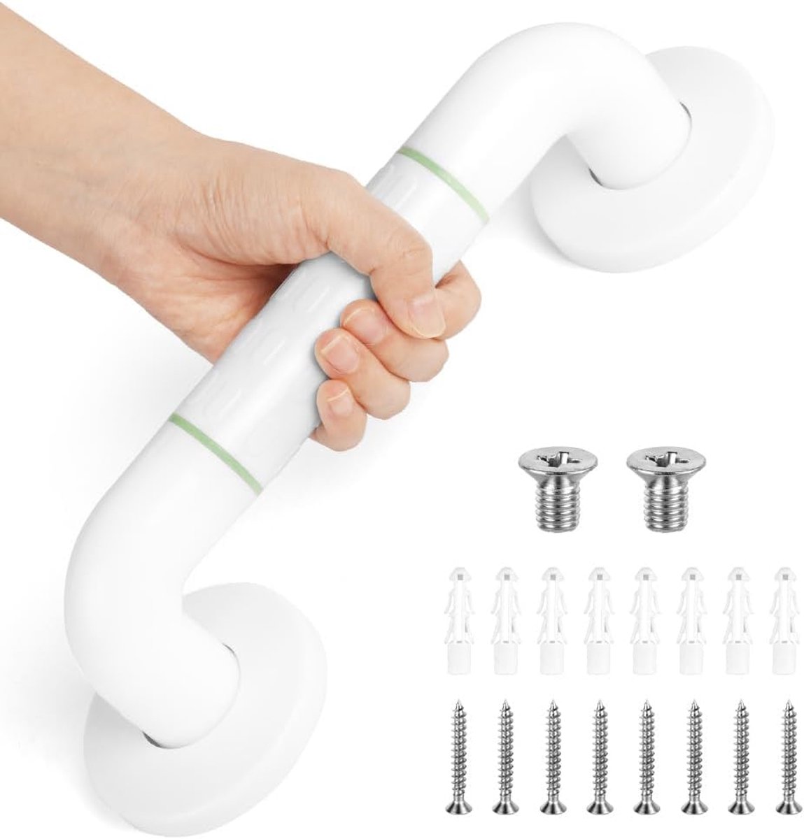 ACWOO Antislip handgreep van roestvrij staal en nylon, badkamer, toilet, douche, voor senioren, zwangere vrouwen - ShopVlot