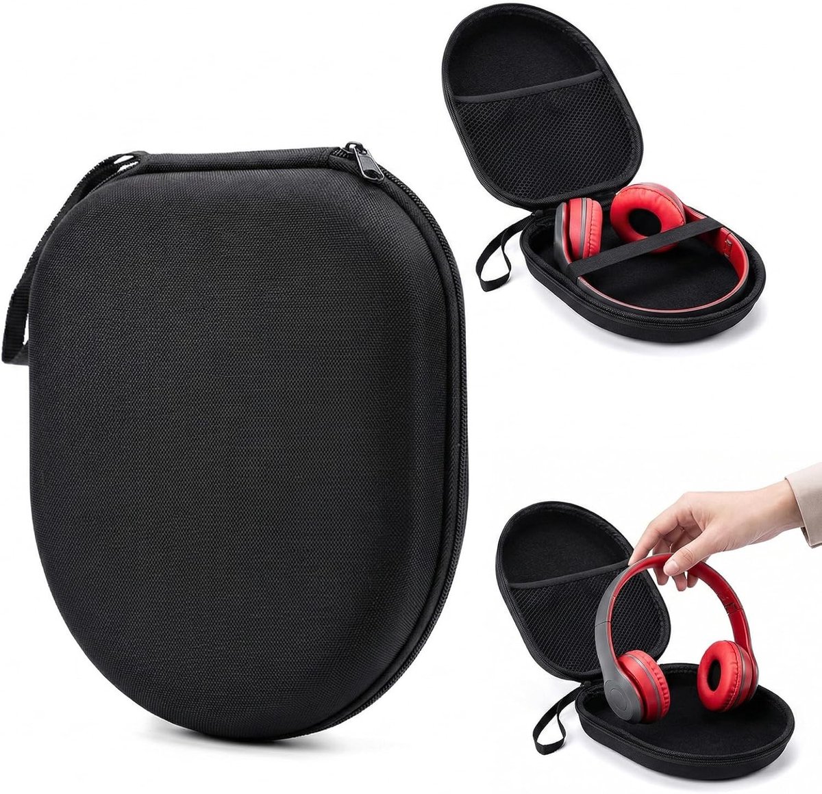 Draagbare Hoofdtelefoon Tas voor Noise Cancelling Draadloze Hoofdtelefoons, Geschikt voor JBL en Sony Modellen, Ideaal voor Reizen en Bescherming