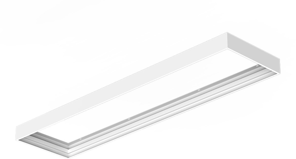 HOFTRONIC Opbouwframe voor LED Paneel - Geschikt voor 30x 120 cm LED Panelen - Plug & Play kliksysteem -68mm - Wit