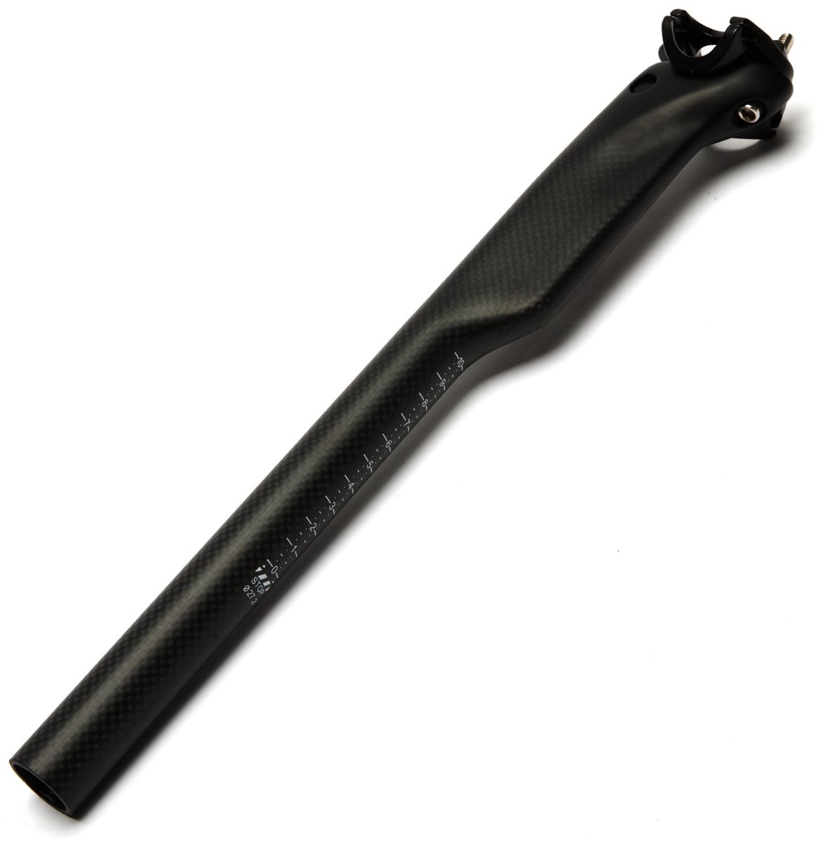 SnelShoppen - MTB Zadelpen 27.2/30.8/31.6mm Zwart 3K Mat Zwart Offset 25mm Racefiets Zadelpen 400mm - Lichtgewicht en Duurzaam
