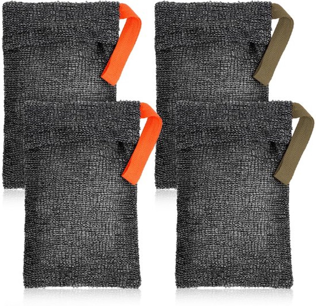 Zeepzakje 4 Stuks - Exfoliërende Mesh - Zeephouder voor Douche - Peeling Spons - Schimmelbestendig - Voor Lichaamsverzorging - Zeepspons