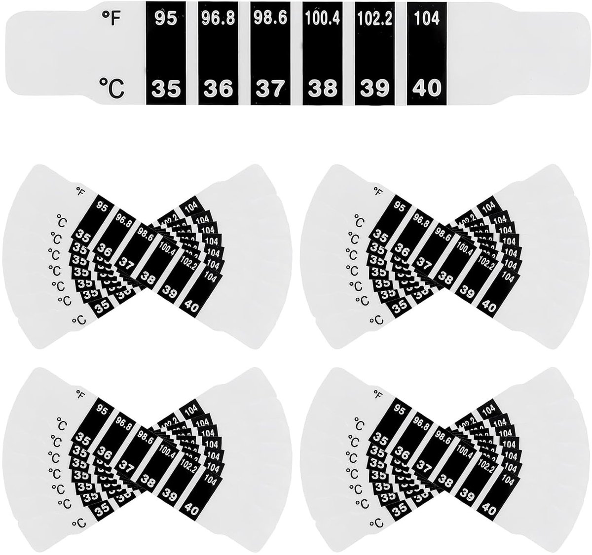 30 Stuks Voorhoofdstrips voor Baby's en Kinderen, Herbruikbare Thermometer Stickers, Nauwkeurige Temperatuurmeting en Kleurverandering