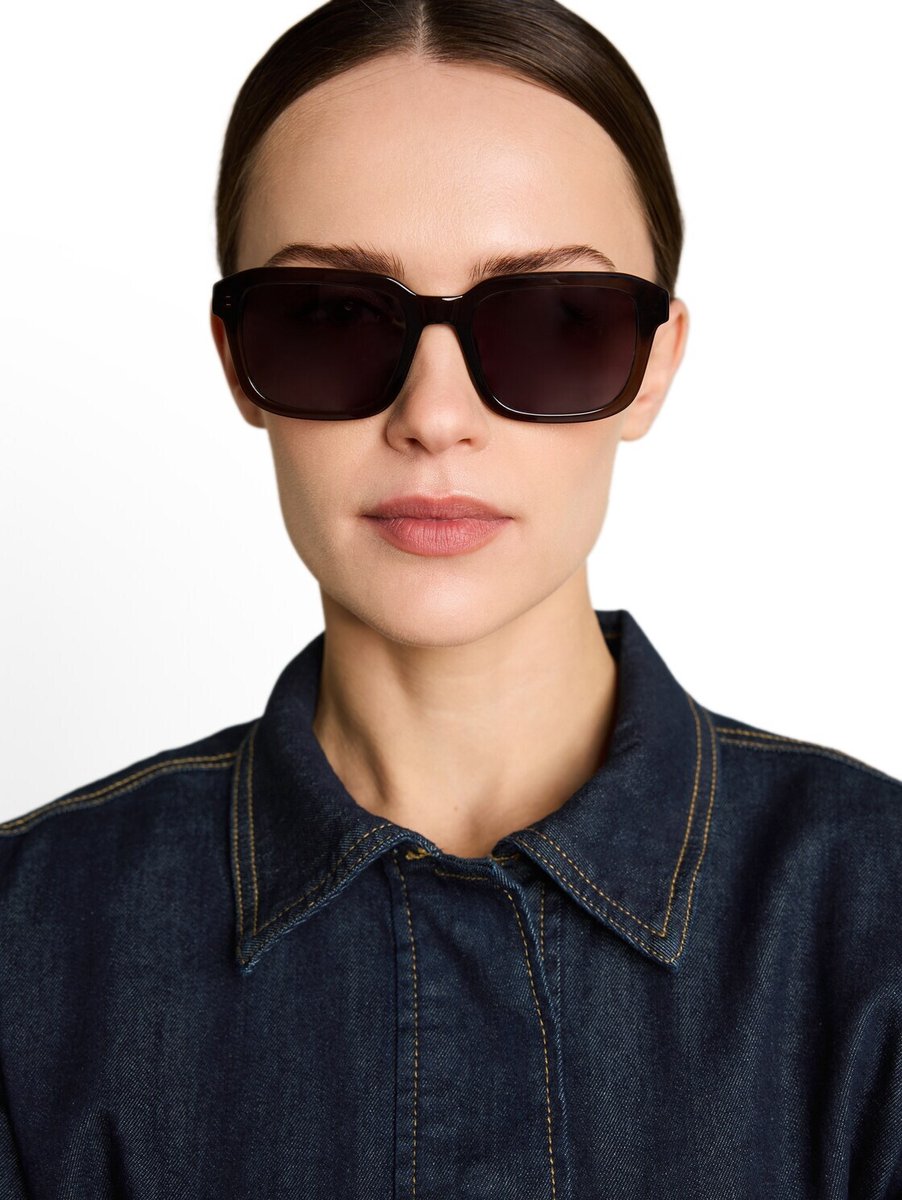 Tom Tailor - Karree-zonnebril van Acetate Renew UV400 - Maat ONESIZE - brown