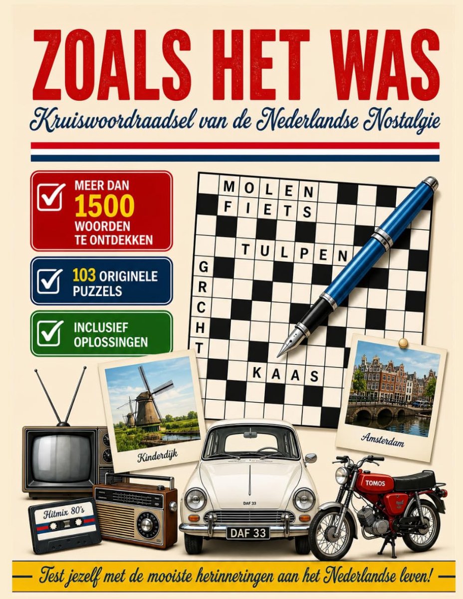 SnelShoppen - Zoals Het Was: 103 Originele Kruiswoordraadsels voor Volwassenen en Senioren - Meer dan 1500 Woorden Levenslange Puzzelplezier