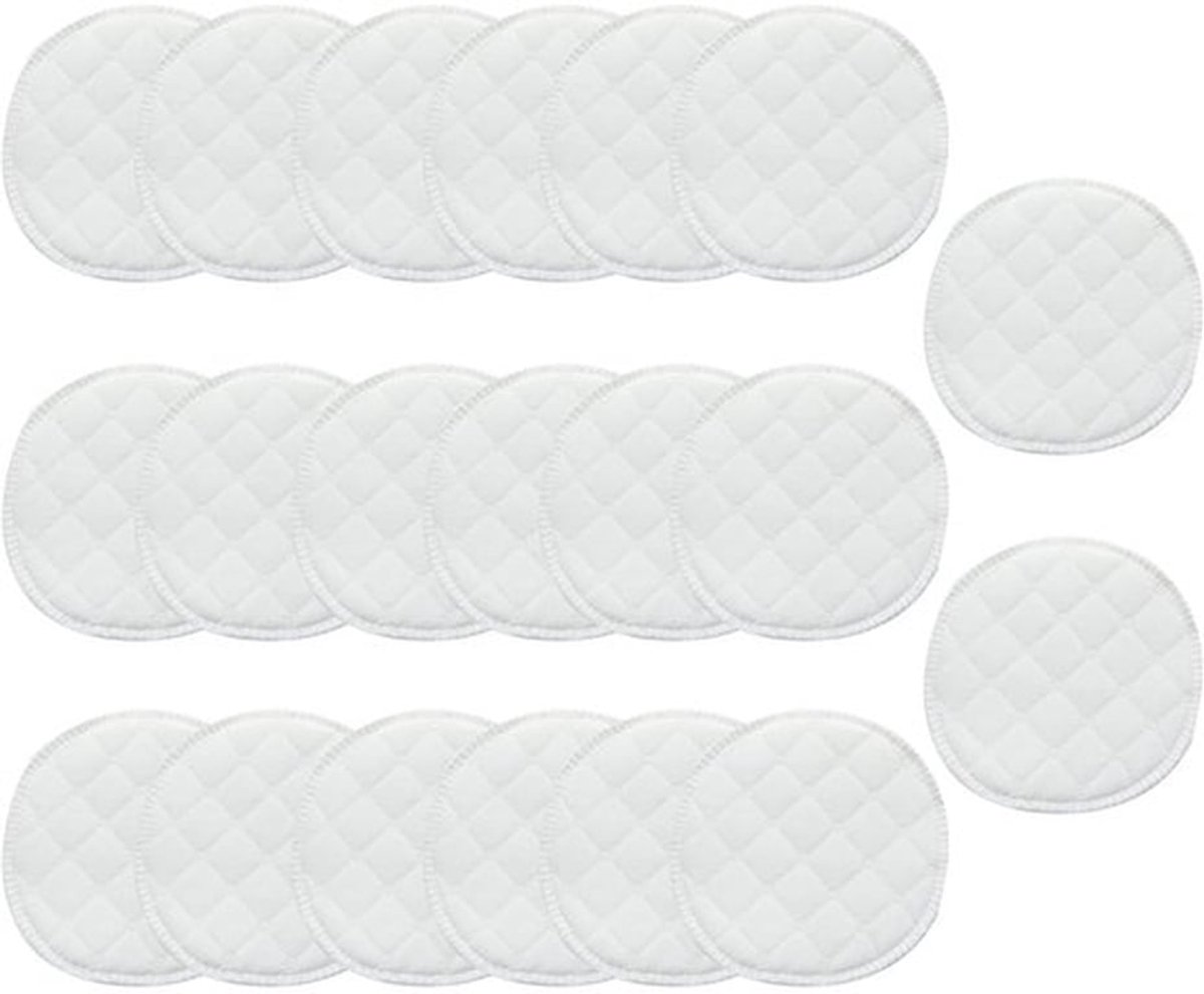 Borstvoedingsinzetstukken 20 Stuks - Herbruikbare Pads - Wasbare Bamboekatoen - Lekvrij - Absorberend - Ultrazacht Materiaal - Borstpads