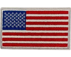 USA Flag Patch – Stars & Stripes Iron-On Emblem 9.4 cm / 5.6 cm / Blauw Rood Wit