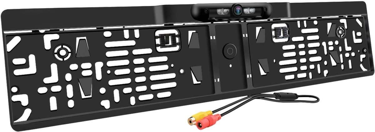 SnelShoppen - Kenteken Achteruitrijcamera met Nachtzicht, Waterdicht, 170° Kijkhoek, High-Definition met 4 IR-Lampen voor Perfect Nachtzicht