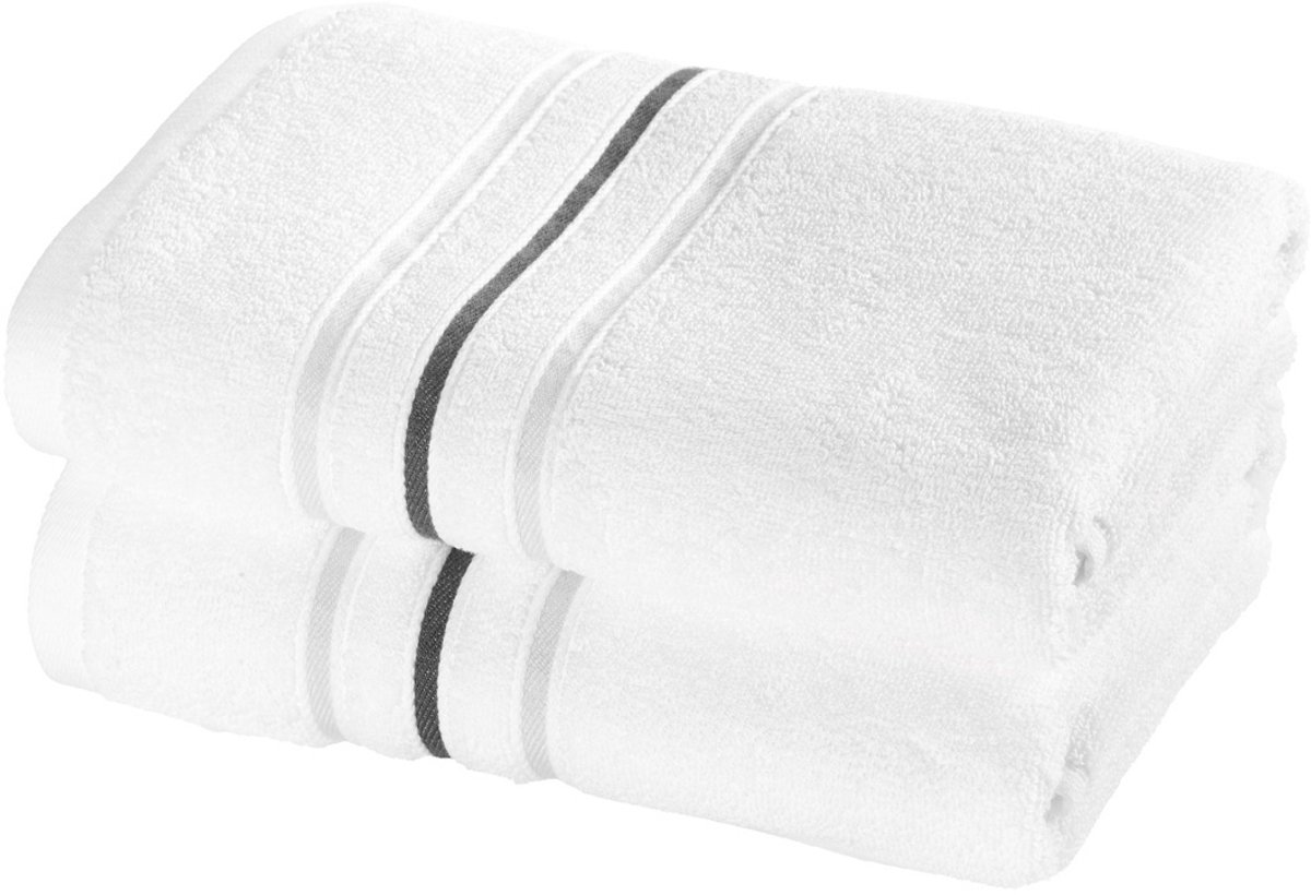 Moodit Handdoek Wit Empress - set (2 st.) - 50 x 100 cm - Katoen