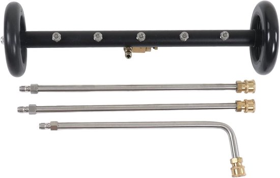 Onderwagenreiniger - Waterbezem - Voertuigen Reinigen - 4000 Psi Kracht - 49 cm Lengte - Zilver — afbeelding 5