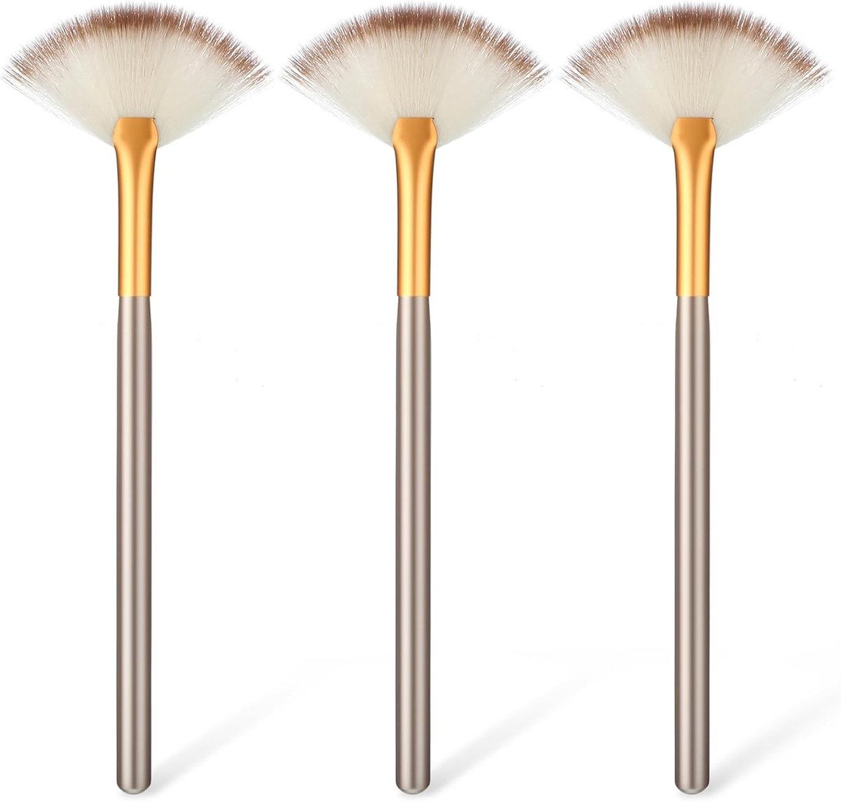 Set van 3 Gezichtsmasker Kwasten, Fan Kwasten, Cosmetische Kwasten voor Modder en Gezichtscrème Applicatie