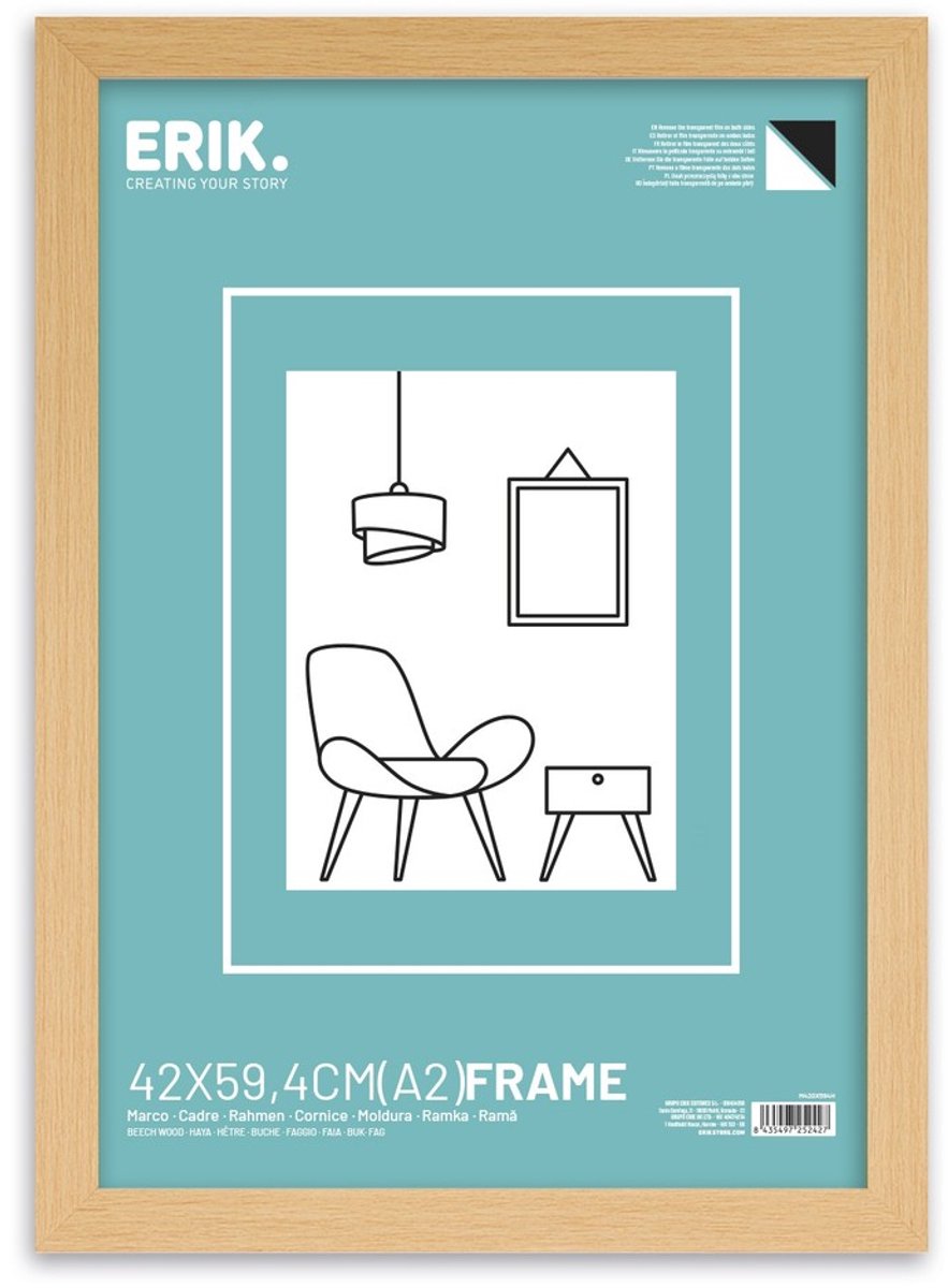 Grupo Erik - A2 42X59.4Cm Mdf Beech Frame Lijst - Multicolours