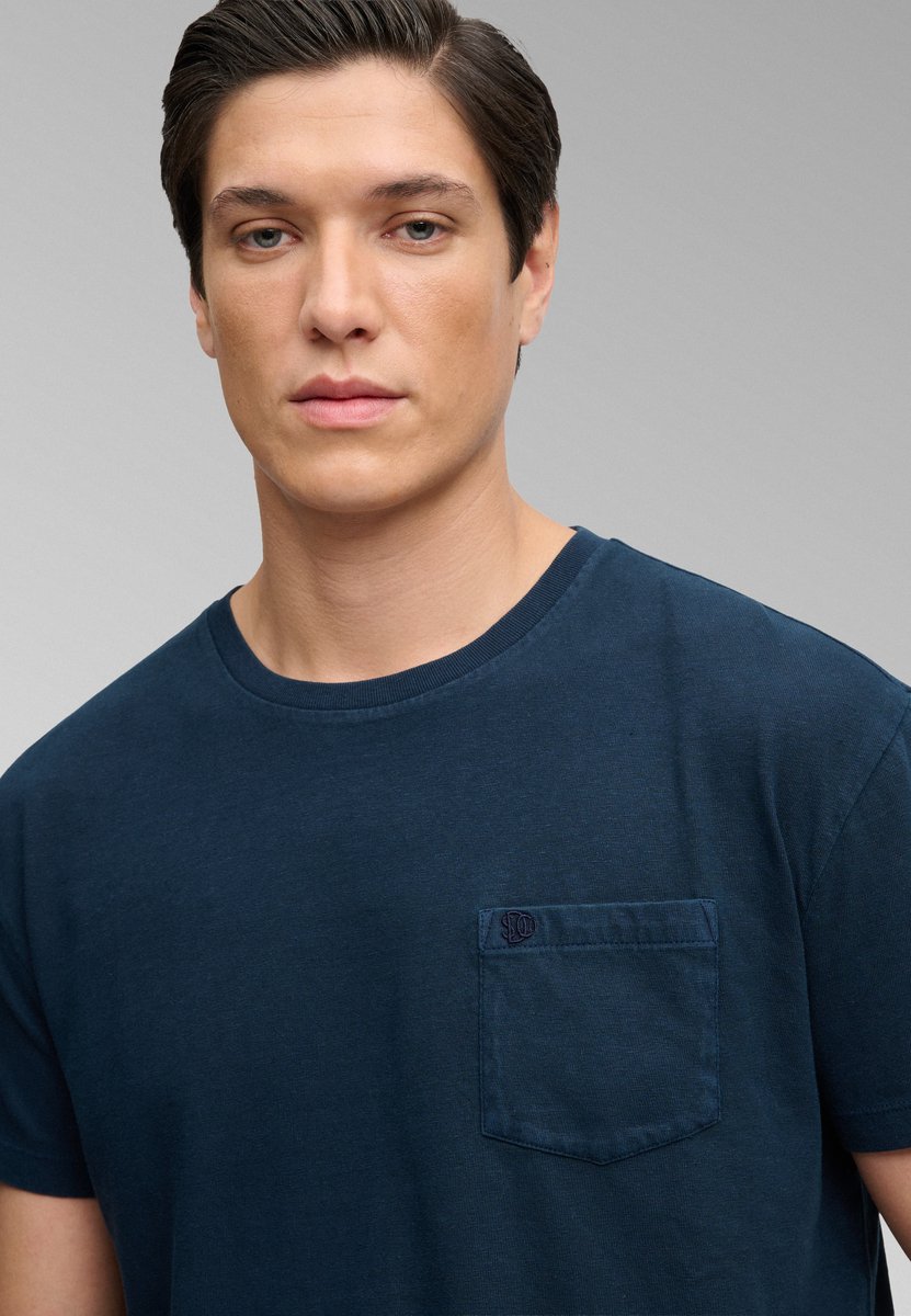 Classic Cotton Linen Pocket T-shirt Relaxed Pasvorm