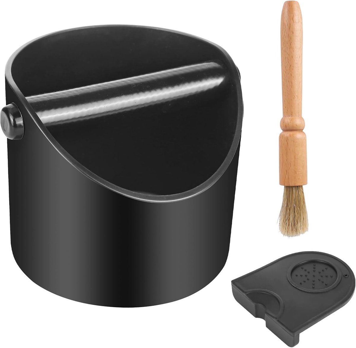 Espresso Knock Box met Matte Silicone, Reinigingsborstel en Zeefhouder voor Koffie Accessoires en Keukenbenodigdheden