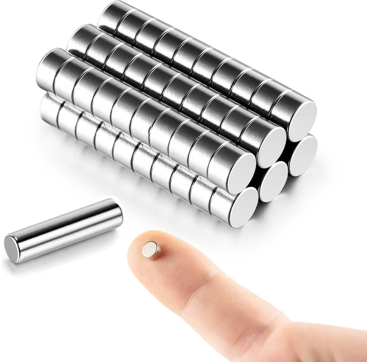 Mini magneten 5x3mm - ronde magneten - 60 stuks - ideaal voor modelbouw en DIY - ShopVlot
