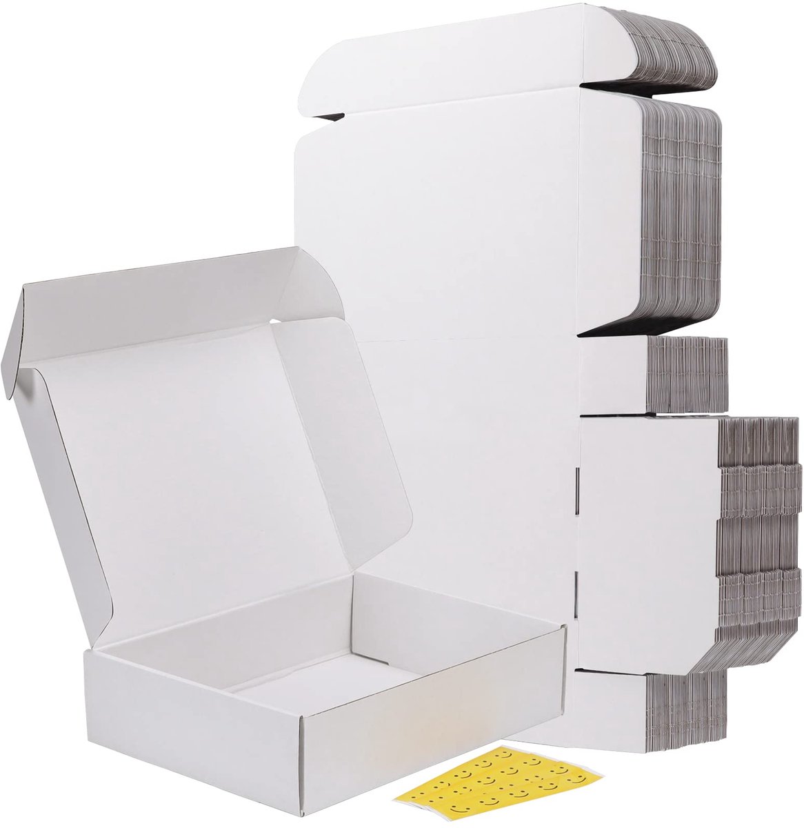 SnelShoppen - 20 Stuks Dubbelzijdige Witte Verzenddozen 30,5 x 22,9 x 7,7 cm - Eenvoudig Te Monteren, Ideaal Voor Kleine Bedrijven en Webshops