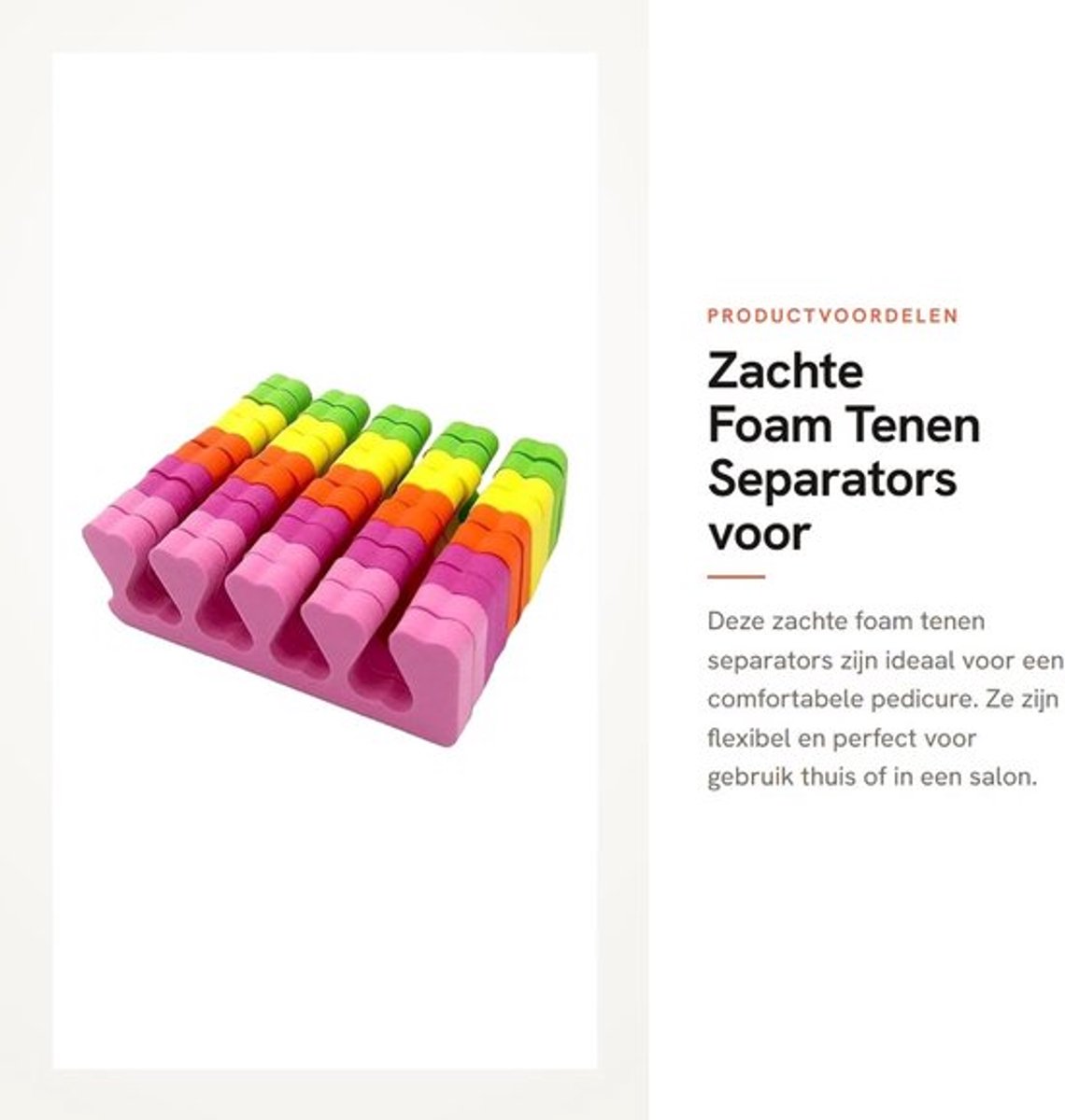 Tenen Separators 10 stuks - Zachte Foam - Vinger/Tenen Dividers - Pedicure/Huisgebruik - Professionele Manicure - Comfortabel en Flexibel