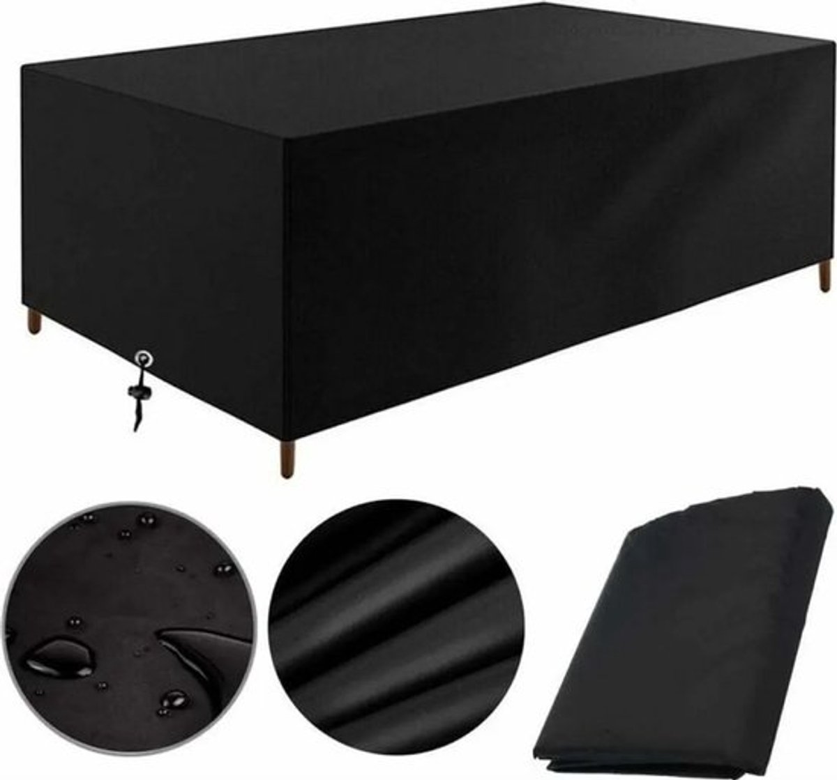 Tuinmeubelhoes, 200 x 100 x 75 cm, beschermhoes voor tuintafel en -stoel, waterdicht, winddicht, UV-bestendig, koudebestendig, gemaakt van Oxford-stof (200 x 100 x 75 cm).